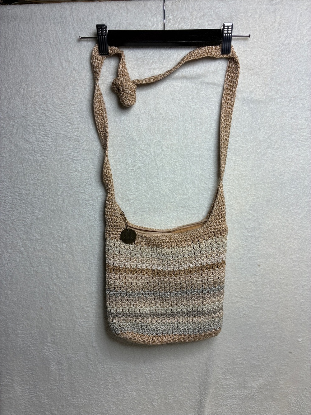 The Sak Handwoven Stripe Crossbody - Cream, Tan & Beige